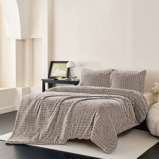 Plumón Sherpa Extra Cálido Chantilly 2 Plazas Gris Intenso