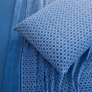 Juego de Sábanas Estampado Polar Térmico Chantilly 1.5 Plazas Celeste