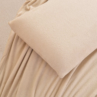 Juego de Sábanas Coral Fleece Ultra Suave Chantilly 2 Plazas Beige
