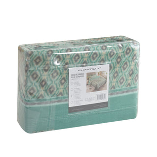 Juego de Sábanas Estampado Polar Térmico Chantilly 2 Plazas verde