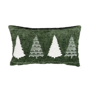 Funda Cojín Velvet Arbolitos Verde 30x50 cm