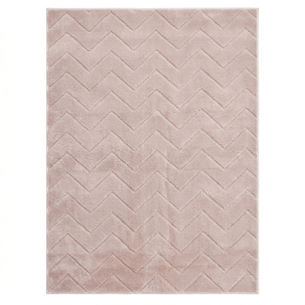 ALFOMBRA 200X290 ZIG-ZAG Rosa