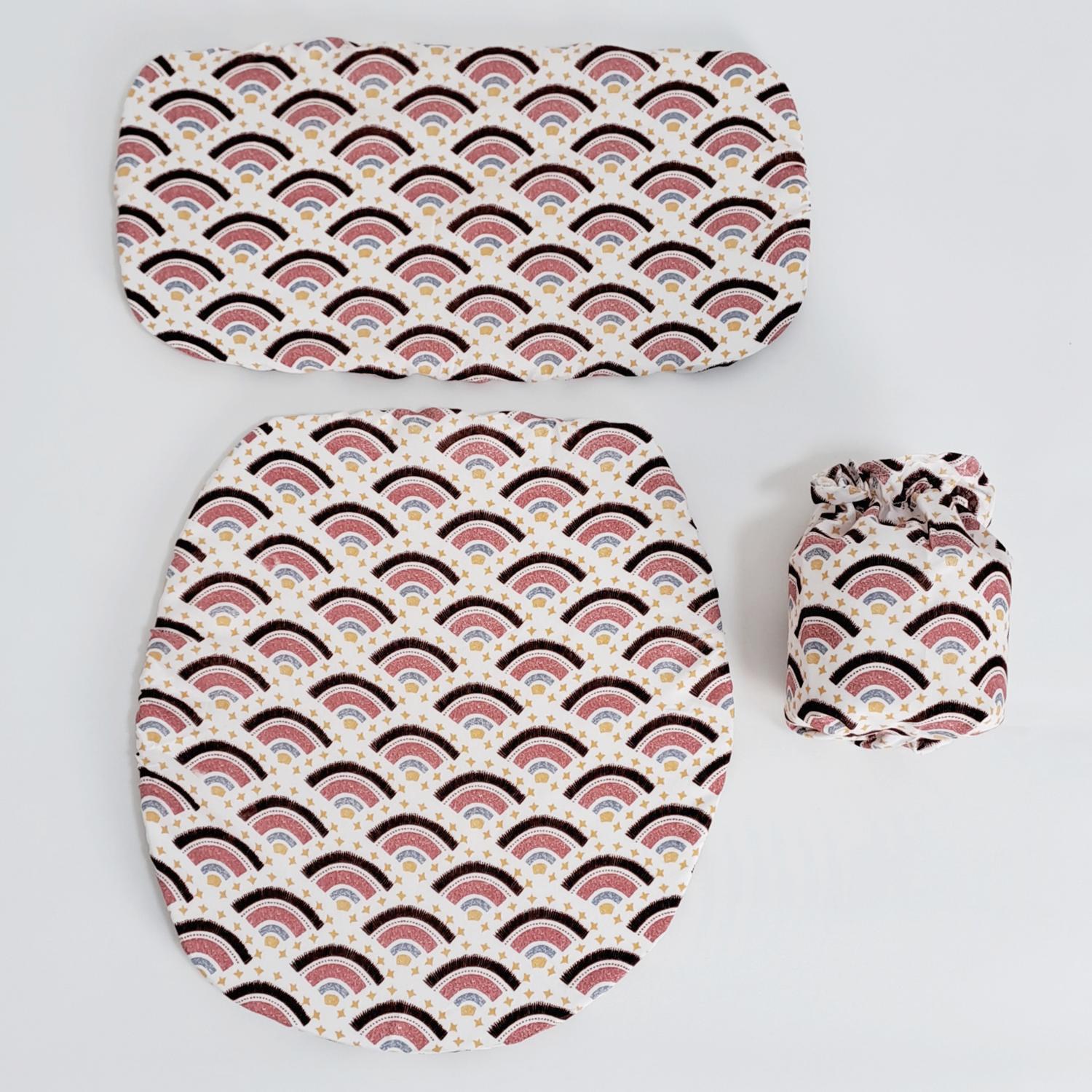 Set 4 piezas Textil De Baño Microfibra Print Waves