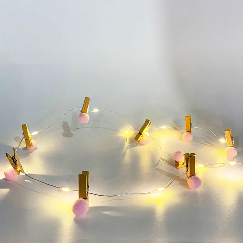Guirnalda Led Pompom Pink 376 2.2 Mts